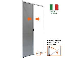 Zanzariera A Rullo Laterale Struttura In Alluminio Colore Bianca Cm.160X250H. Sangiorgio