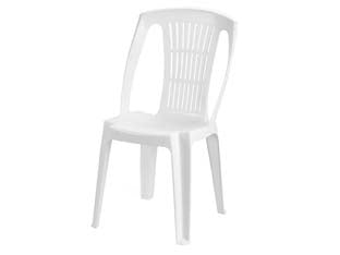 Sedia Da Giardino Stella Bianca Cm.46X53X86H. Peso Kg.2,58