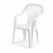 Poltrona Da Giardino Zena Bianca Cm.55X56X89H. Peso Kg.3,1