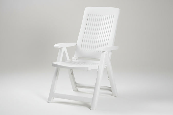 Poltrona Da Giardino Tampa Bianca Cm.60X61X109H. Peso Kg.6