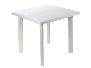 Tavolo Da Giardino Fiocco Bianco Cm.80X75X72H. Cm.80X75X72H. Peso Kg.6,2