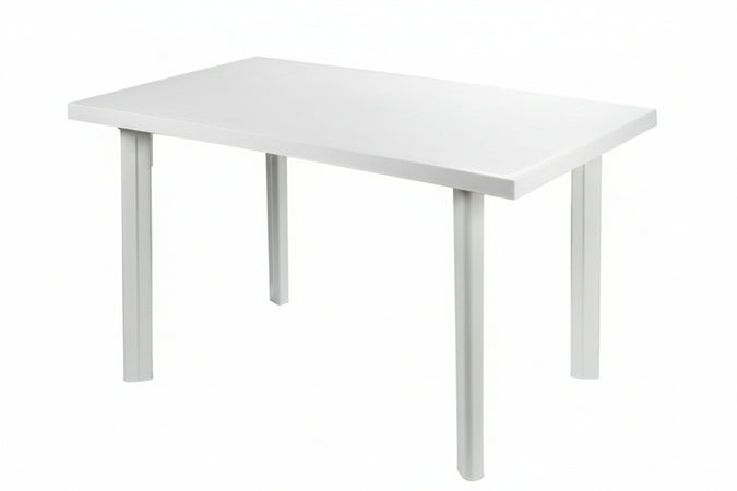Tavolo Da Giardino Velo Bianco Cm.125X76X72H. Cm.126X76X72H. Peso Kg.8,8