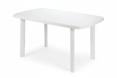Tavolo Da Giardino Faro Bianco Cm.135X82X72H. Cm.137X85X72H. Peso Kg.9,5