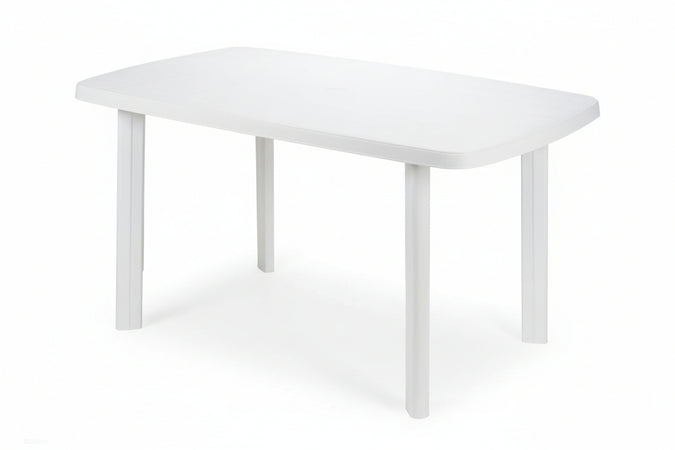 Tavolo Da Giardino Faro Bianco Cm.135X82X72H. Cm.137X85X72H. Peso Kg.9,5