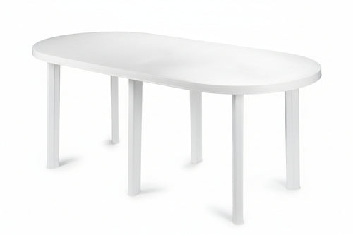 Tavolo Da Giardino Tavolo 180 Bianco Cm.181X90X72H. Cm.181X90X72H. Peso Kg.13,4