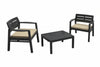 Salottino 3 Pezzi Lombok Antracite 2 Posti Cm. 76X61X48,5H. Peso Kg.18,3