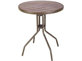 Tavolo Wood Brown In Rattan Sintetico Pp Vette