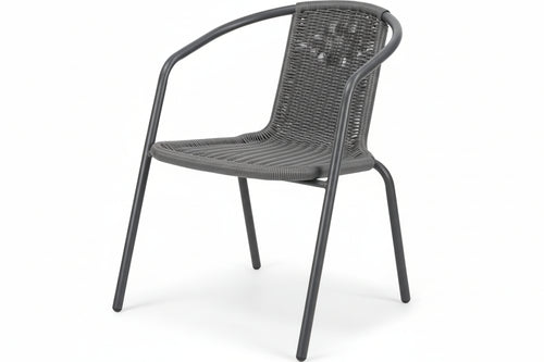 Poltrona Wood Grey In Rattan Sintetico Pp Vette