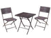 Set Giardino Fold Black In Rattan Sintetico Pp Tre Pezzi Vette