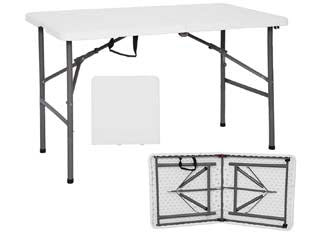 Tavolo Birreria Pieghevole In Hdpe Cm.122X60X74H. Chiuso Cm.62X62X8H. Vette