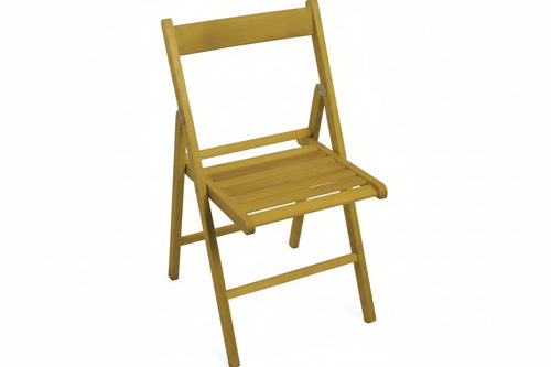 Sedia Birreria Pieghevole In Legno Naturale- - Cm.41,7X6,6X87,5H.(Chiusa) Colore Naturale - 4 Pezzi Vette