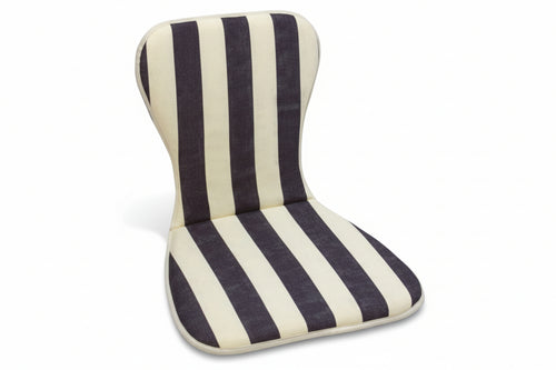 Cuscino Grecia A Righe Blu Per Sedia Monoscocca Impilabile- - Cm.48X78H. Spessore Cm.3 - 2 Pezzi