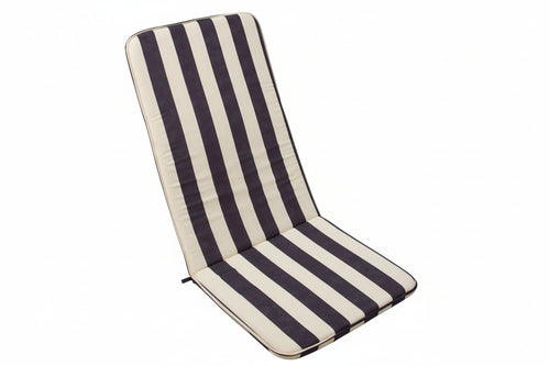 Cuscino Cipro A Righe Blu Per Sedia Ripiegabile Cm.48X110H. Spessore Cm.3