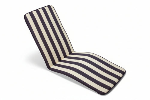 Cuscino Capri A Righe Blu Per Poltrona Pieghevole Cm.49X157H. Spessore Cm.3