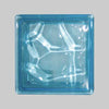 Vetromattone Ondulato Celeste 19X19X8 Cm - 6 Pezzi
