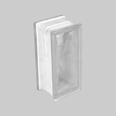 Vetromattone Ondulato Verticale Trasparente 19X9X8 Cm - 10 Pezzi