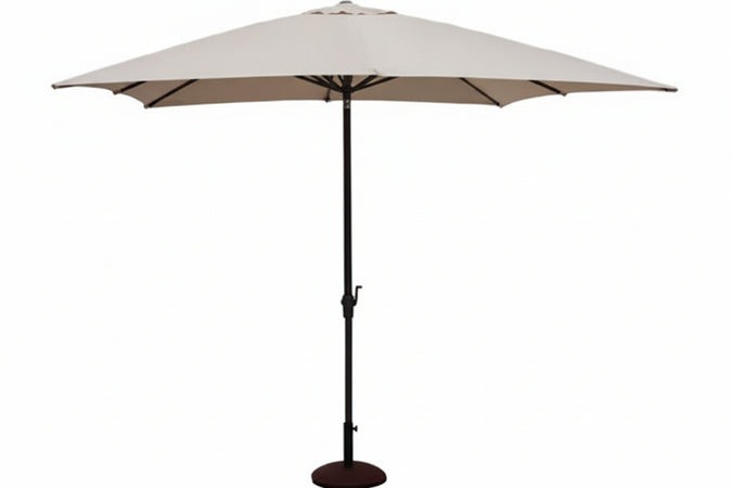 Ombrellone In Metallo Con Manovella Cm.200X200 Palo Ø Mm.38 A 6 Stecche Vette