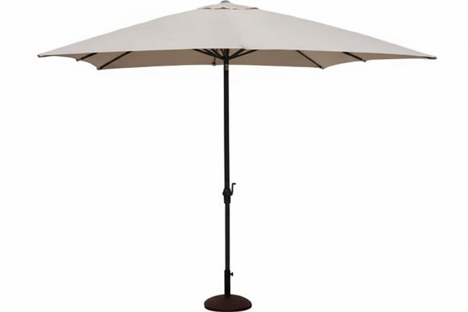 Ombrellone In Metallo Con Manovella Cm.200X300 Palo Ø Mm.38 A 6 Stecche Vette