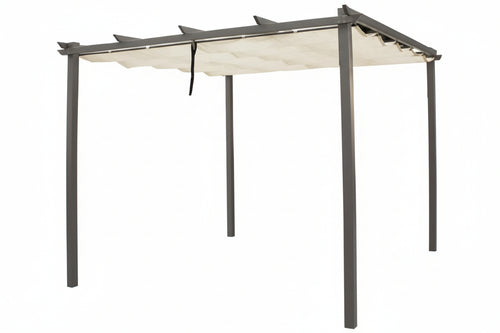 Gazebo In Metallo Con Tetto Scorrevole Dimensioni: Mt.3X3X2,2H. Vette
