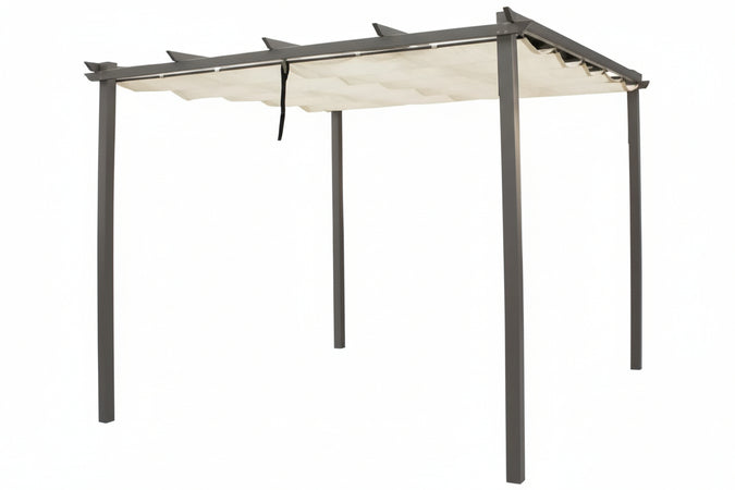 Gazebo In Metallo Con Tetto Scorrevole Dimensioni: Mt.3X3X2,2H. Vette
