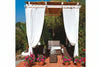Tenda Per Gazebo Idrorepellente Con Bretelle Cm.140X270H. Bianca Bianca
