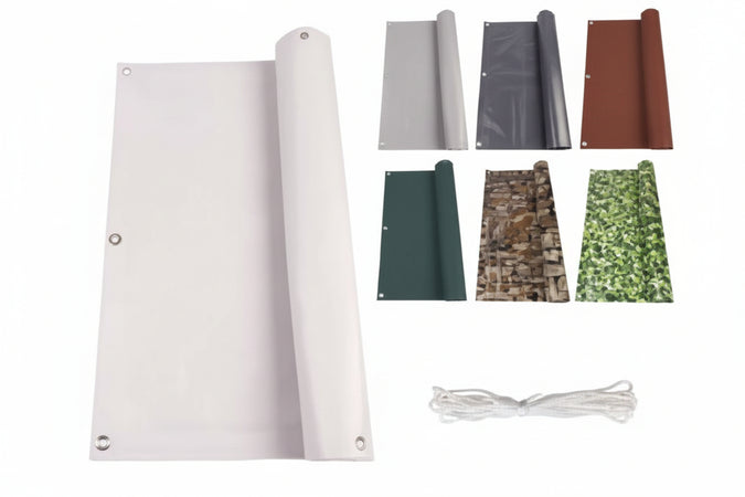 Stuoia Ombreggiante Pvc Mt.0,90H. Rot. Mt.6 Grigio Chiaro Trex