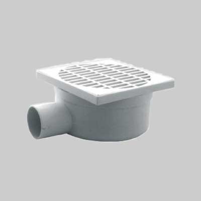 Chiusino Con Scarico Laterale 11,5X11,5 Cm - Scarico Ø 50 Mm