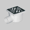 Chiusino Con Scarico Laterale Griglia In Acciaio Inox 11,5X11,5 Cm - Scarico Ø 50 Mm