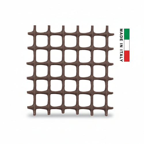 Rete In Plastica Quadra Marrone Mm.10X10- - Maglia Mm.10X10, Altezza Cm.100 - 1 Rotolo T-Rex
