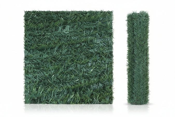 Siepe Ornamentale Artificiale Con Foglie Pino- - Mt.3X1,5H. - 2 Rotolo T-Rex