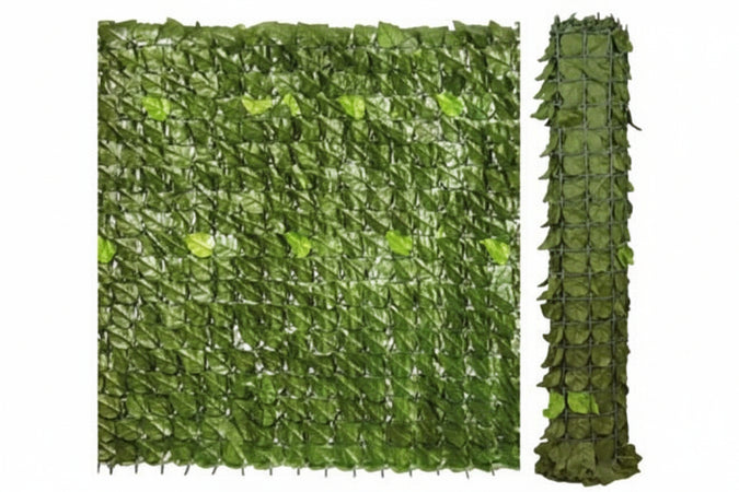 Siepe Ornamentale Artificiale Con Foglie Lauro- - Mt.3X1,5H. - 1 Rotolo T-Rex