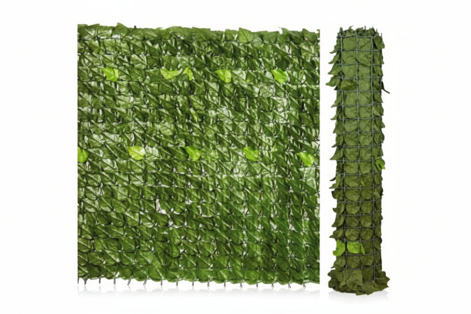 Siepe Ornamentale Artificiale Con Foglie Lauro- - Mt.20X1H. - 1 Rotolo T-Rex