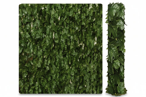 Siepe Ornamentale Artificiale Con Foglie Edera- - Mt.20X1H. - 1 Rotolo T-Rex