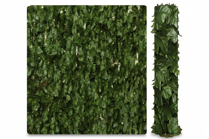 Siepe Ornamentale Artificiale Con Foglie Edera- - Mt.20X1H. - 1 Rotolo T-Rex