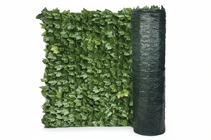 Siepe Ornamentale Foglie Di Edera Con Rete Ombreggiante- - Mt.3X1H. - 1 Rotolo T-Rex