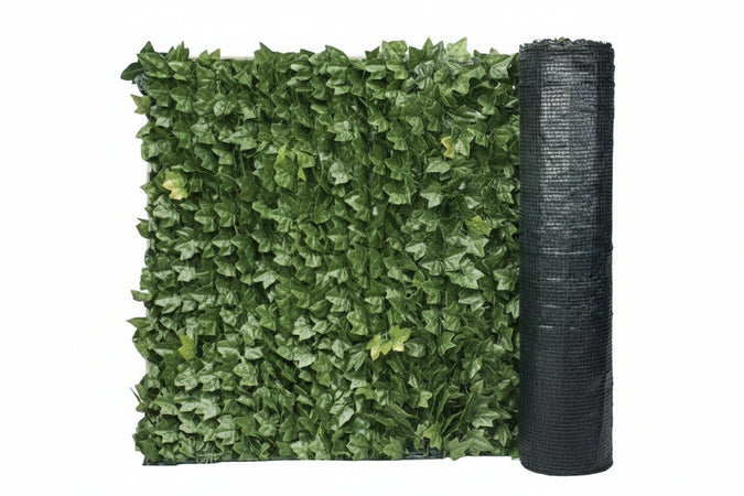 Siepe Ornamentale Foglie Di Edera Con Rete Ombreggiante- - Mt.3X1,5H. - 1 Rotolo T-Rex