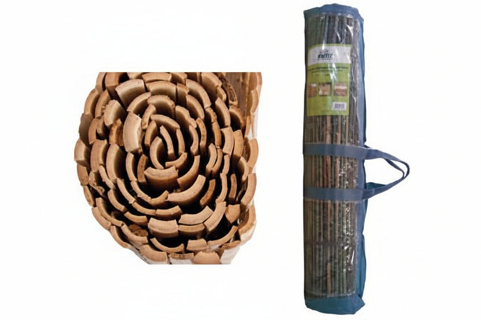 Arella In Bambu' Mezza Canna Filo Metallo Passante Mt.1,5X3 Vette