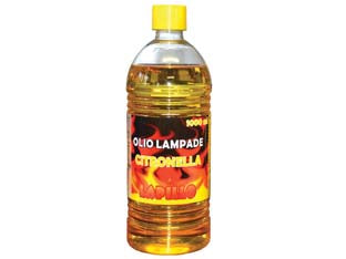 Olio Alla Citronella Per Lampade E Torce- - Lt.1 In Flacone - 12 Pezzi Lapillo