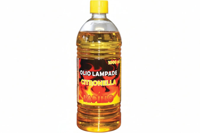 Olio Alla Citronella Per Lampade E Torce- - Lt.1 In Flacone - 12 Pezzi Lapillo