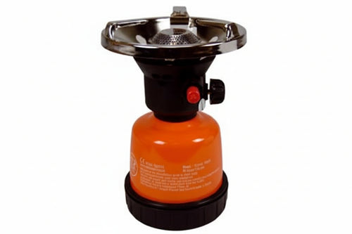 Fornellino Gas Camping In Metallo Accensione Piezo Elettrica
