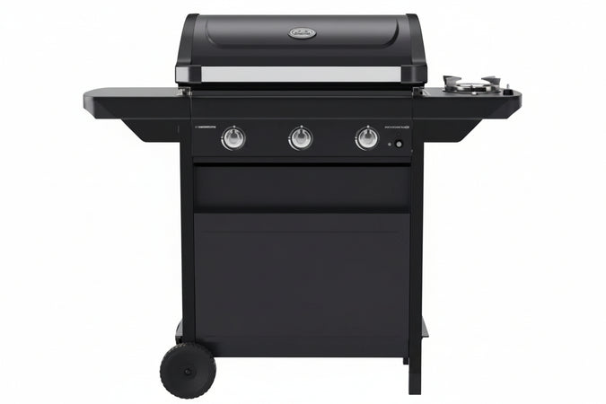 Barbecue Gas 3 Fuochi + Fornello Cm.61X35 Compact 3Ls Bracere Cm.61X35 Campingaz