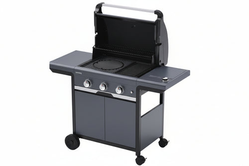 Barbecue Gas 3 Fuochi + Fornello Cm.62,5X40 Select 3 Exs Bracere Cm.62,5X40 Campingaz