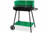 Barbecue Rettangolare Con Ruote Montana Bracere Cm.47X24 Lapillo