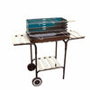 Barbecue Rettangolare Con Piani Legno California Bracere Cm.60X40 Lapillo
