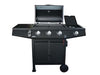 Barbecue A Gas Gpl 3 Bruciatori + 1 Fornello Cm.117X52X101H. Lapillo