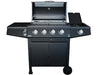 Barbecue A Gas Gpl 4 Bruciatori + 1 Fornello Cm.126X52X103H. Lapillo