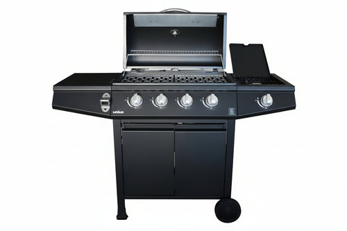 Barbecue A Gas Gpl 4 Bruciatori + 1 Fornello Cm.126X52X103H. Lapillo