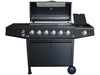 Barbecue A Gas Gpl 6 Bruciatori + 1 Fornello Cm.137,5X55,5X110H. Lapillo