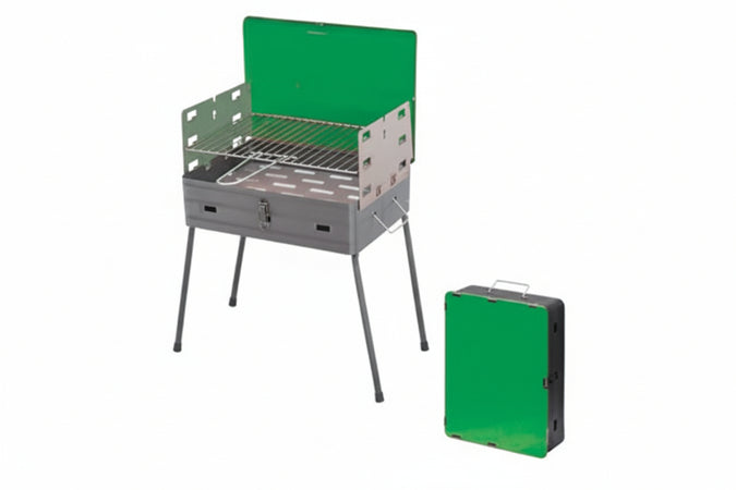 Barbecue Rettangolare A Valigetta Scout Bracere Cm.43X21X55H.