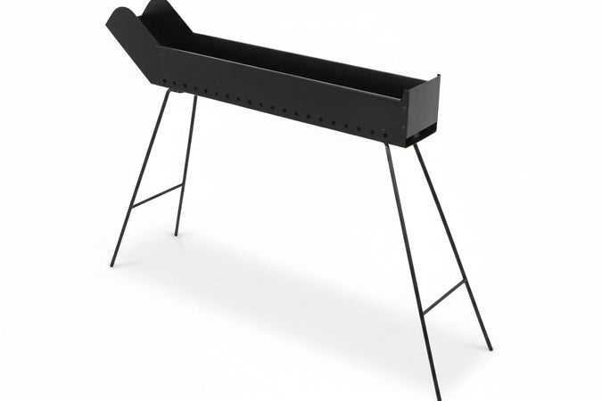 Barbecue Cuocispiedini A Carbonella Richiudibile Cm.80X14X65H. Mille
